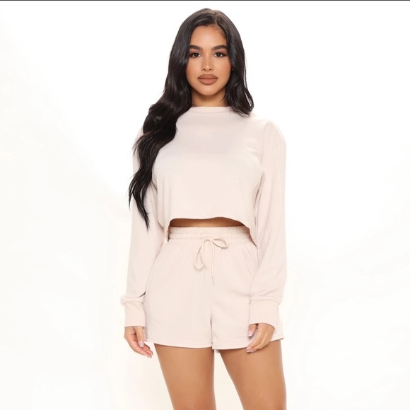 Fashion Nova Tops - Matching short set in color tan